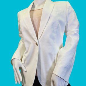 White J. Crew Size 12 Cotton Blazer